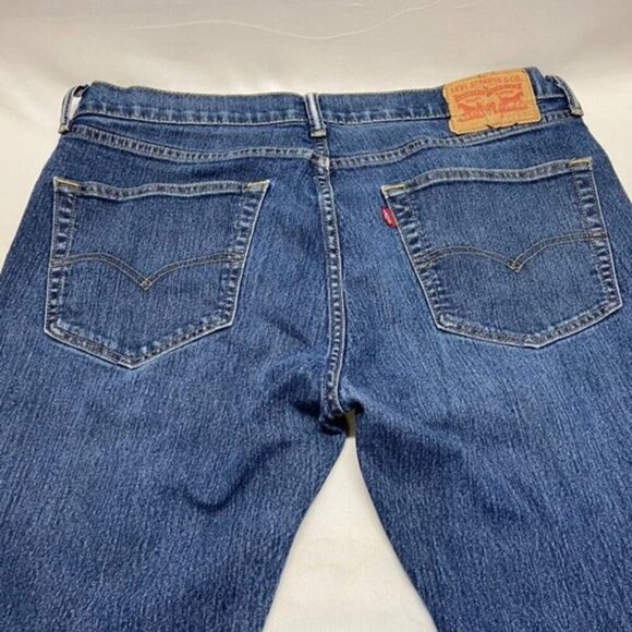 Levi's 505 Men's Blue Jeans 36x32 LEVI Strauss Regular Fit Straight Leg Denim - Picture 13 of 14